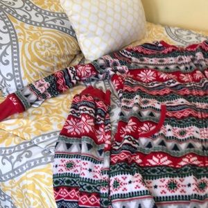 One union suit holiday pajamas size small